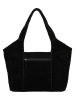 HIDE & STITCHES Leren schoudertas "Brazos" zwart - (B)38 x (H)23 x (D)11 cm