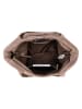 HIDE & STITCHES Leder-Schultertasche "Brazos" in Taupe - (B)38 x (H)23 x (T)11 cm