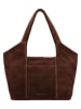 HIDE & STITCHES Leder-Shopper "Brazos" in Braun - (B)47 x (H)27 x (T)15 cm
