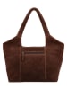 HIDE & STITCHES Leder-Shopper "Brazos" in Braun - (B)47 x (H)27 x (T)15 cm