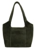 HIDE & STITCHES Leren schoudertas "Brazos" olijfgroen - (B)38 x (H)23 x (D)11 cm