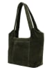HIDE & STITCHES Leren schoudertas "Brazos" olijfgroen - (B)38 x (H)23 x (D)11 cm