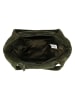 HIDE & STITCHES Leder-Schultertasche "Brazos" in Oliv - (B)38 x (H)23 x (T)11 cm