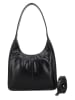 HIDE & STITCHES Leder-Schultertasche in Schwarz - (B)30 x (H)33 x (T)8 cm