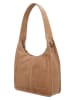 HIDE & STITCHES Leren schoudertas beige - (B)30 x (H)33 x (D)8 cm