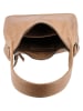 HIDE & STITCHES Leren schoudertas beige - (B)30 x (H)33 x (D)8 cm