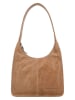 HIDE & STITCHES Leder-Schultertasche in Beige - (B)30 x (H)33 x (T)8 cm
