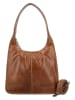 HIDE & STITCHES Leder-Schultertasche in Hellbraun - (B)26 x (H)28 x (T)8 cm