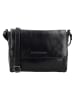 HIDE & STITCHES Leder-Umhängetasche in Schwarz - (B)25 x (H)19 x (T)7 cm