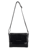 HIDE & STITCHES Leder-Umhängetasche in Schwarz - (B)25 x (H)19 x (T)7 cm