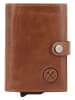 HIDE & STITCHES Leder-Geldbörse in Hellbraun - (B)8 x (H)10 x (T)1 cm
