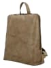 HIDE & STITCHES Leder-Rucksack in Beige - (B)27 x (H)29 x (T)9 cm