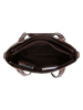 HIDE & STITCHES Leren shopper "Westland" donkerbruin - (B)35 x (H)20 x (D)11 cm