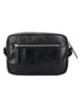 HIDE & STITCHES Leren schoudertas "Westland" zwart - (B)22 x (H)14 x (D)6 cm