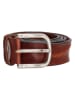 HIDE & STITCHES Leren riem bruin