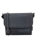 Beagles Leder-Umhängetasche "Benidorm" in Dunkelblau - (B)29 x (H)23 x (T)6 cm