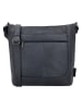 Beagles Leder-Umhängetasche "Benidorm" in Dunkelblau - (B)32 x (H)28 x (T)11 cm