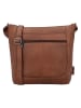 Beagles Leder-Umhängetasche "Benidorm" in Hellbraun - (B)32 x (H)28 x (T)11 cm