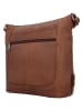 Beagles Leder-Umhängetasche "Benidorm" in Hellbraun - (B)32 x (H)28 x (T)11 cm
