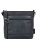 Beagles Leder-Umhängetasche "Benidorm" in Dunkelblau - (B)22 x (H)21 x (T)7 cm