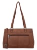 Beagles Leder-Schultertasche "Benidorm" in Braun - (B)33 x (H)21 x (T)11 cm
