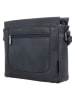 Beagles Leren schoudertas "Benidorm" donkerblauw - (B)24 x (H)21 x (D)6 cm