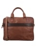 HIDE & STITCHES Leder-Businesstasche "Donau" in Hellbraun - (B)39 x (H)30 x (T)8 cm