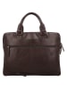 HIDE & STITCHES Leder-Businesstasche "Donau" in Braun - (B)39 x (H)39 x (T)8 cm