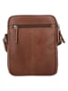 HIDE & STITCHES Leren schoudertas "Donau" lichtbruin - (B)16 x (H)20 x (D)6 cm