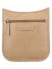 HIDE & STITCHES Leder-Umhängetasche "Jura" in Beige - (B)20 x (H)21 x (T)8 cm