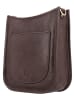 HIDE & STITCHES Leder-Umhängetasche "Jura" in Braun - (B)20 x (H)21 x (T)8 cm