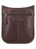 HIDE & STITCHES Leder-Umhängetasche "Jura" in Braun - (B)20 x (H)21 x (T)8 cm
