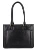 HIDE & STITCHES Leren schoudertas "Jura" zwart - (B)30 x (H)21 x (D)10 cm