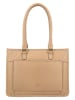 HIDE & STITCHES Leder-Schultertasche "Jura" in Beige - (B)30 x (H)21 x (T)10 cm