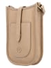 HIDE & STITCHES Leder-Handytasche "Jura" in Beige - (B)12 x (H)17 x (T)4 cm