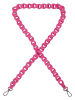 Charm Skórzany pasek w kolorze różowym do torebki - 135 x 2 cm