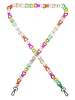 Charm Skórzany pasek ze wzorem do torebki - 110 x 2 cm