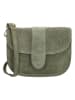 Charm Skórzana torebka w kolorze khaki - 21 x 16 x 6 cm
