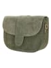 Charm Leder-Umhängetasche in Khaki - (B)21 x (H)16 x (T)6 cm