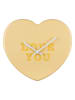 Karlsson Wandklok ''Heart Candy'' geel - (L)27 x (B)30 cm