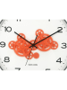 Karlsson Wanduhr ''Open Gear'' in Orange/ Schwarz - Ø 40 cm