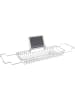 Present Time Badewannenablage "Caddy" in Silber - (B)61 x (H)20 x (T)18 cm