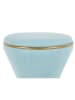 Leitmotiv Pouf ''Gustar'' in Hellblau - (H)43 x Ø 38,5 mm