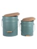 Leitmotiv Hockery (2 szt.) "Buckets" w kolorze zielono-szarym