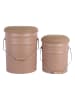 Leitmotiv 2er-Set: Hocker ''Buckets'' in Hellbraun