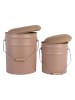 Leitmotiv 2er-Set: Hocker ''Buckets'' in Hellbraun