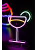 Leitmotiv Led-decolamp "Cocktail" meerkleurig - (B)21 x (H)30 cm