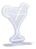 Leitmotiv LED-Dekoleuchte "Cocktail" in Blau - (B)21,8 x (H)30 cm