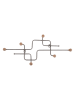 Present Time Wandkapstok ''Metro'' grijs - (B)60,5 x (H)26,5 x (D)4 cm