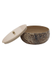 Present Time Opbergbox ''Mosaic Marble'' bruin/wit - (H)7,5 x Ø 16,5 cm